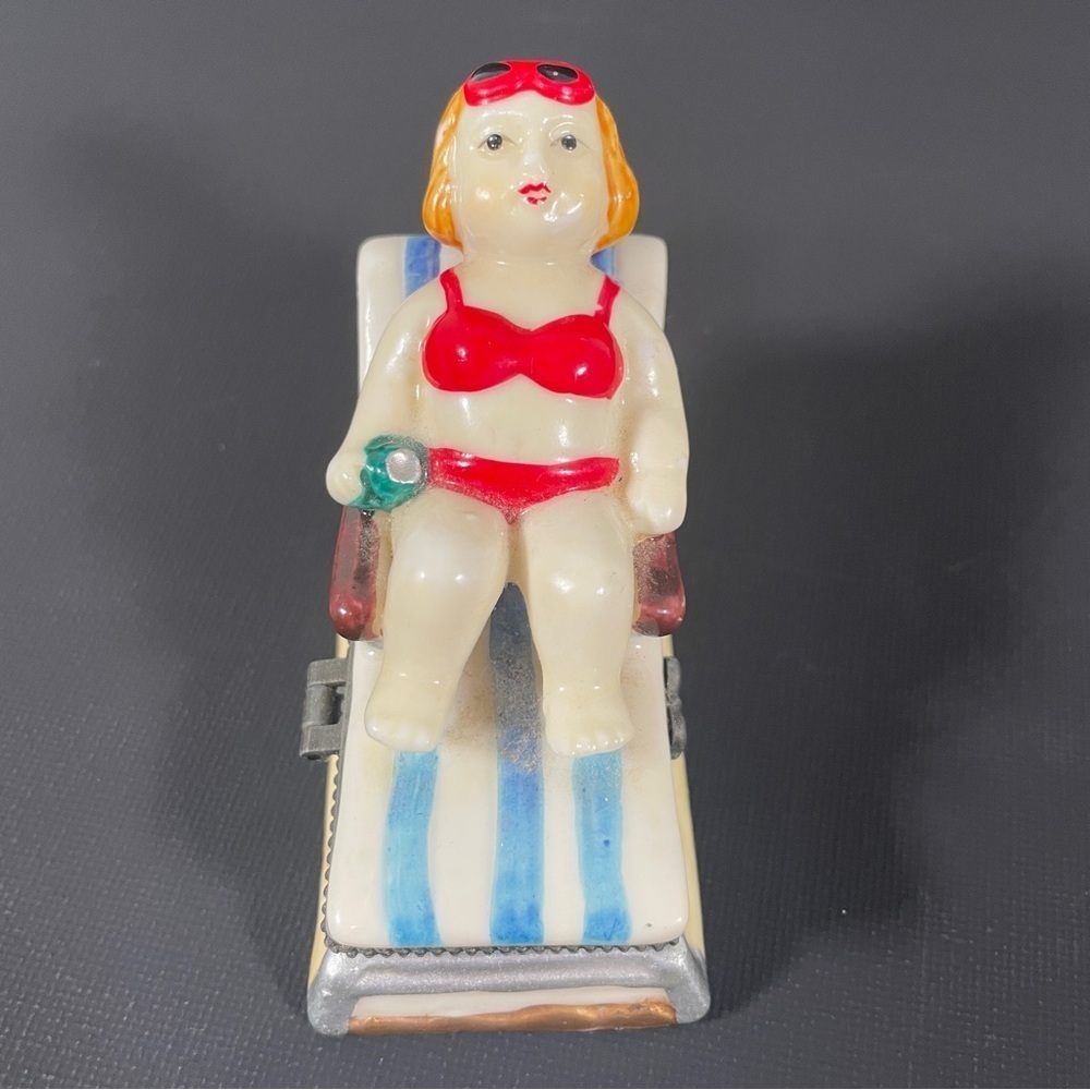 Vintage Swimsuit Figurine with Red Bikini
